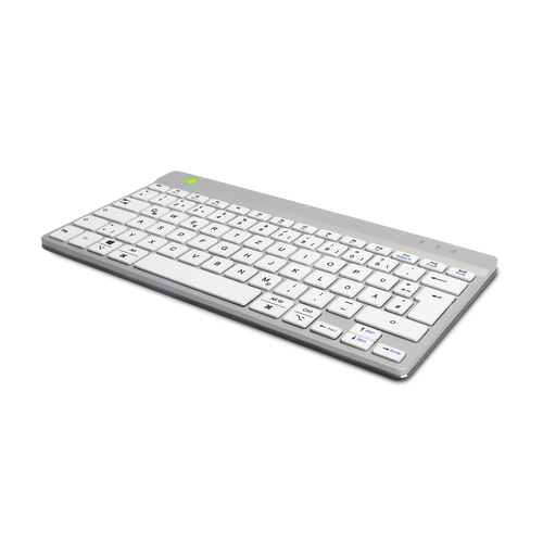 R-Go Tools Ergonomisch toetsenbord R-Go Compact Break, compact toetsenbord met pauzesoftware, QWERTZ (DE), Bluetooth, wit