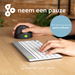 R-Go Tools Ergonomisch toetsenbord R-Go Compact Break, compact toetsenbord met pauzesoftware, QWERTZ (CH), Bluetooth, wit