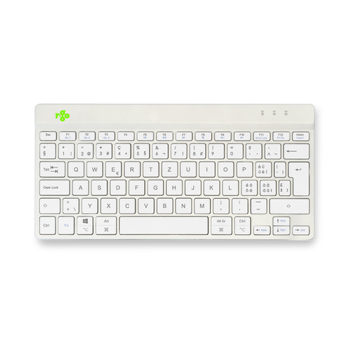 R-Go Tools Ergonomisch toetsenbord R-Go Compact Break, compact toetsenbord met pauzesoftware, QWERTZ (CH), Bluetooth, wit