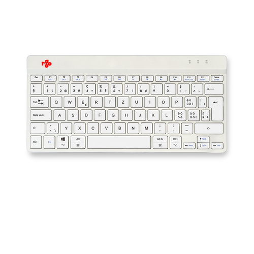 R-Go Tools Ergonomisch toetsenbord R-Go Compact Break, compact toetsenbord met pauzesoftware, QWERTZ (CH), Bluetooth, wit