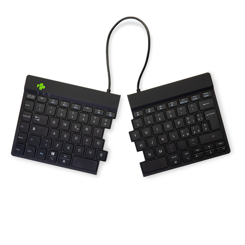 R-Go Tools Ergonomisch toetsenbord R-Go Split Break met pauzesoftware, gesplitst toetsenbord, QWERTY (IT), Bluetooth, zwart