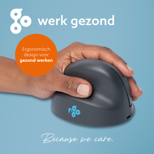 R-Go Tools Verticale muis R-Go HE Basic, ergonomische muis, medium (handlengte 165-185mm), linkshandig, Bluetooth