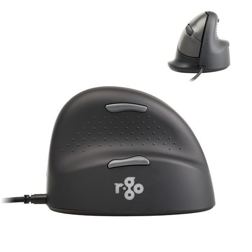R-Go Tools Ergonomische muis R-Go HE Break met pauzesoftware, small (handlengte ˂165 mm), rechtshandig, bedraad, zwart