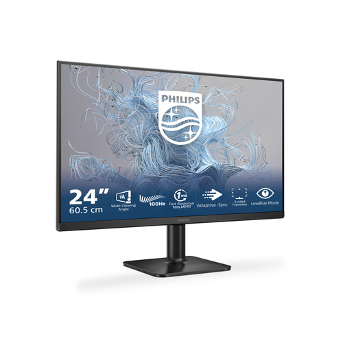 Philips 1000 series 24E2N1100LB/00 computer monitor 60,5 cm (23.8") 1920 x 1080 Pixels Full HD LCD Zwart