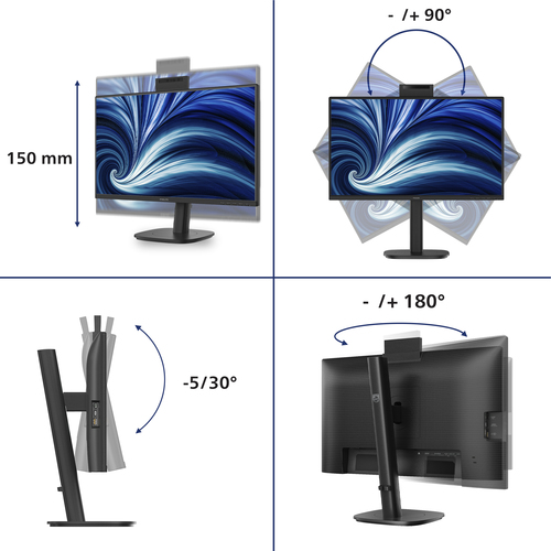 Philips 3000 series 24B2N3200JH/00 computer monitor 60,5 cm (23.8") 1920 x 1080 Pixels Full HD LCD Zwart