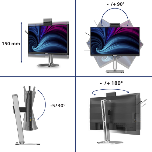 Philips 4000 series 24B2U4301H/00 computer monitor 60,5 cm (23.8") 1920 x 1080 Pixels Full HD LCD Grijs