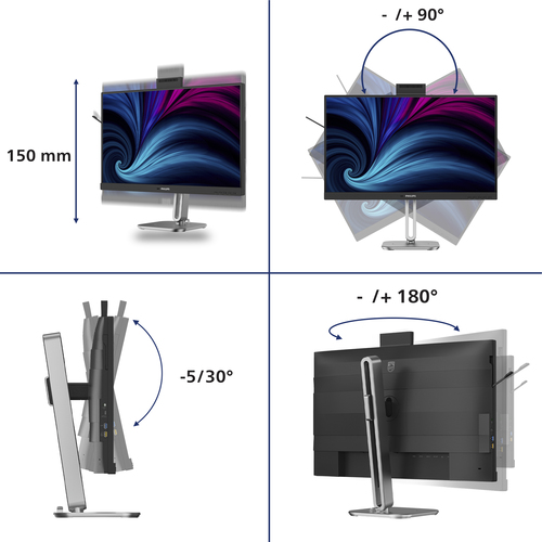 Philips 4000 series 27B2U4601H/00 computer monitor 68,6 cm (27") 2560 x 1440 Pixels Quad HD LCD Zwart