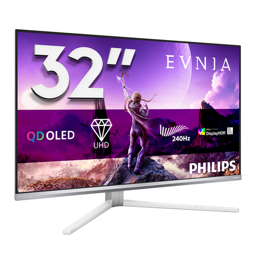 Philips Evnia 8000 32M2N8900P/00 computer monitor 80 cm (31.5") 3840 x 2160 Pixels 4K Ultra HD QD-OLED Wit