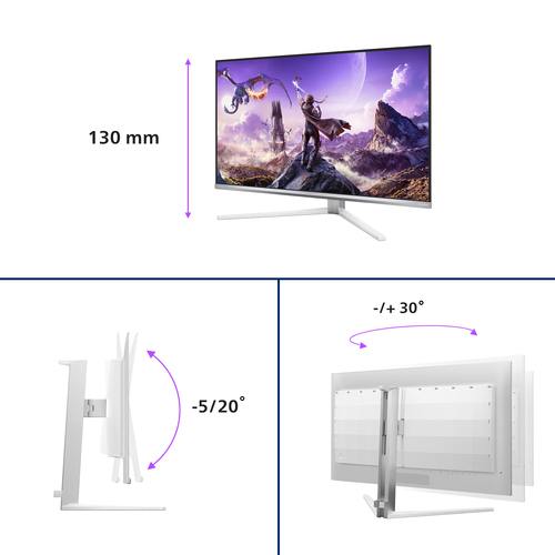 Philips Evnia 8000 32M2N8900P/00 computer monitor 80 cm (31.5") 3840 x 2160 Pixels 4K Ultra HD QD-OLED Wit