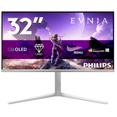 Philips Evnia 6000 32M2N6901A/00 computer monitor 80 cm (31.5") 3840 x 2160 Pixels 4K Ultra HD QD-OLED Wit