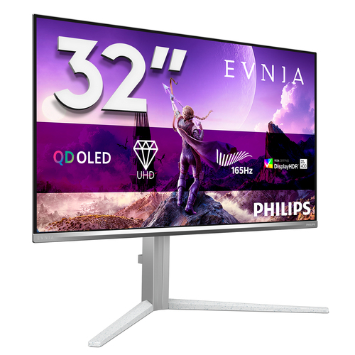 Philips Evnia 6000 32M2N6901A/00 computer monitor 80 cm (31.5") 3840 x 2160 Pixels 4K Ultra HD QD-OLED Wit