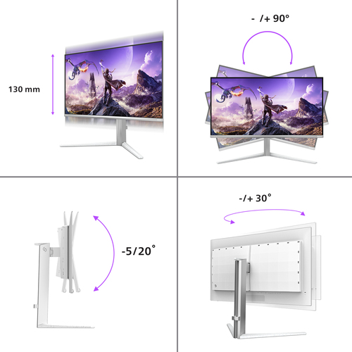 Philips Evnia 6000 32M2N6901A/00 computer monitor 80 cm (31.5") 3840 x 2160 Pixels 4K Ultra HD QD-OLED Wit