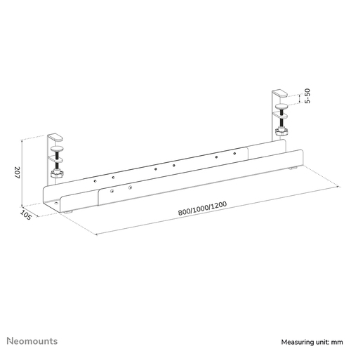 Neomounts ADS07-120WH Kabelgoot - klembevestiging - universeel