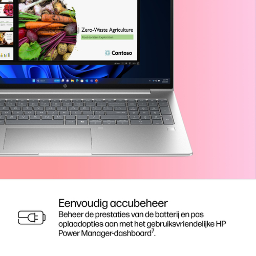 HP ProBook 4 G1iR Intel Core 5 120U Laptop 40,6 cm (16") WUXGA 16 GB DDR5-SDRAM 512 GB SSD Wi-Fi 6E (802.11ax) Windows 11 Pro Zilver QWERTY