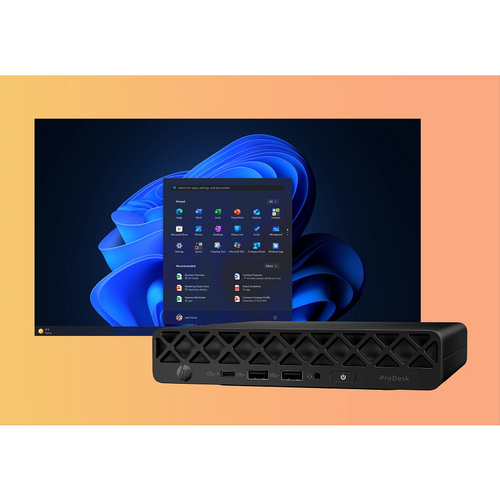 HP ProDesk 4 Mini G1i AI PC Intel Core Ultra 5 225T 16 GB DDR5-SDRAM 512 GB SSD Windows 11 Pro Mini PC Zwart