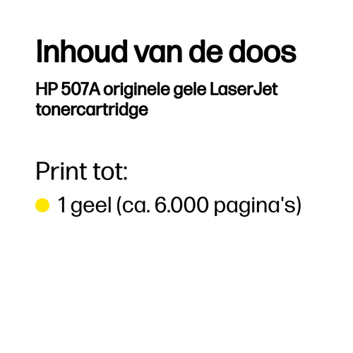 HP 507A originele gele LaserJet tonercartridge