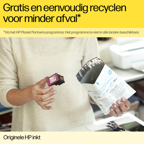 HP zwarte inktcartridge, gewoon papier