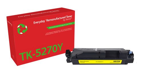 Everyday Remanufactured Everyday™ Geel Remanufactured Toner van Xerox compatible met Kyocera (TK-5270Y), Standaard capaciteit