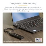 StarTech.com M.2 SSD Behuizing voor M.2 SATA SSDs - USB 3.0 (5Gbps) met UASP - Externe M.2 SSD Behuizing - Aluminum