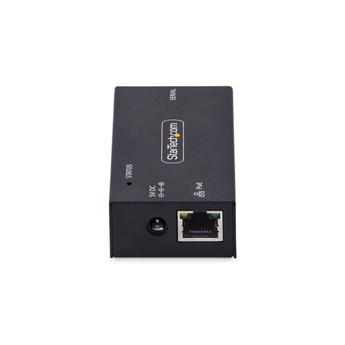 StarTech.com 1-Port Serieel naar Ethernet Adapter, 802.3af PoE, IP Serial Device Server voor Remote RS232 Apparatuur, Muur/DIN Rail Monteerbaar, RJ45 LAN naar DB9 Converter