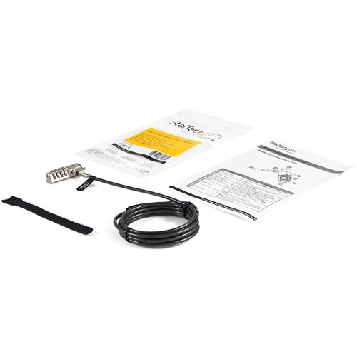 StarTech.com Laptop kabelslot - met draaiend scharnier - 4-cijfer combinatie slot