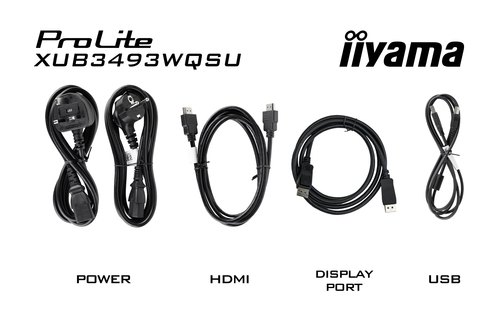 iiyama ProLite XUB3493WQSU-B6 computer monitor 86,4 cm (34") 3440 x 1440 Pixels UltraWide Quad HD LED Zwart