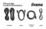iiyama ProLite XUB3493WQSU-B6 computer monitor 86,4 cm (34") 3440 x 1440 Pixels UltraWide Quad HD LED Zwart
