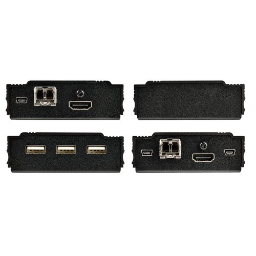 StarTech.com 4K HDMI KVM Extender over Glasvezel/FIber, HDMI Video & USB Remote KVM Switch/Console Extender tot 300m (MultiMode), 2x 10G MMF SFP+ modules, KVM Extension Kit (TX/RX)