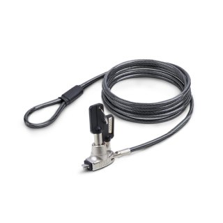 StarTech.com Dun Noble Wedge® Compatibel Laptop Kabelslot, 1,5m Laptop Beveiligingskabel, Anti-Diefstal Slot voor Laptop/Notebook, Snijbestendige Kabel, Sleutelslot