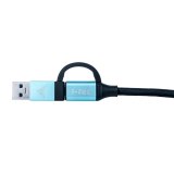 i-tec C31USBCACBL USB-kabel USB 3.2 Gen 1 (3.1 Gen 1) 1 m USB C 10 Gbit/s Zwart, Blauw