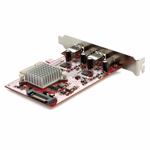 StarTech.com 4-Port USB PCIe Kaart - 10Gbps USB PCI Express Uitbreidingskaart met 2 Controllers - 2x USB-C & 2x USB-A ports (USB 3.2 Gen 2) - USB/USB-C PCI-e Kaart - Full Profile