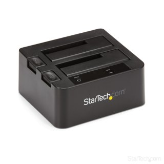 StarTech.com Dual-Bay USB 3.2 Gen 2 naar SATA HDD Docking Station, 10 Gbps Hard Drive Dock, Externe 2.5/3.5" SATA I/II/III SSD/HDD Bay, Hot-Swap Hard Drive Bay, Top-Loading Design