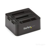 StarTech.com Dual-Bay USB 3.2 Gen 2 naar SATA HDD Docking Station, 10 Gbps Hard Drive Dock, Externe 2.5/3.5" SATA I/II/III SSD/HDD Bay, Hot-Swap Hard Drive Bay, Top-Loading Design