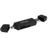StarTech.com USB C en USB 3.0 SD kaartlezer, USB geheugenkaartlezer, SD, microSD, MMC, UHS-I, USB-C & USB-A kaartadapter - Werkt met elk besturingssysteem