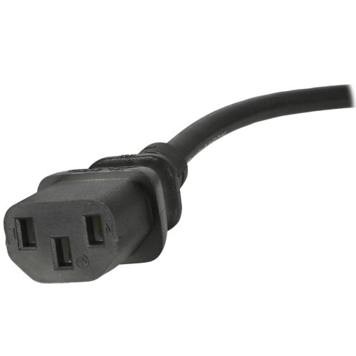 StarTech.com 1m UK Computer Stroomkabel, BS 1363 naar C13, 18AWG, 10A 250V, Zwart, AC Vervangkabel, Kettle Lead / UK Voedingskabel voor PC en Netwerk Apparatuur, TV/Monitor Voedingskabel