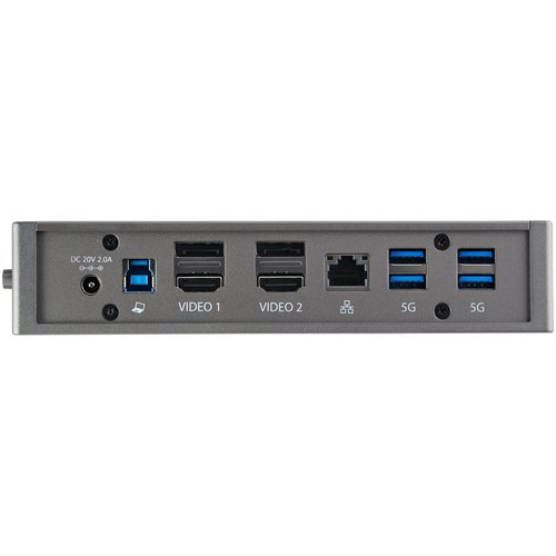 StarTech.com USB-C USB-A Dock - Hybride Universeel USB 3.0 Docking Station voor USB-C of USB-A Laptop - Dual Monitor 4K 60Hz HDMI/DisplayPort - 6x USB-A, GbE - USB 5Gbps - Windows/Mac
