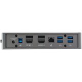 StarTech.com USB-C USB-A Dock - Hybride Universeel USB 3.0 Docking Station voor USB-C of USB-A Laptop - Dual Monitor 4K 60Hz HDMI/DisplayPort - 6x USB-A, GbE - USB 5Gbps - Windows/Mac