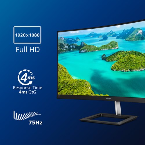 Philips E Line 322E1C/00 computer monitor 80 cm (31.5") 1920 x 1080 Pixels Full HD LCD Zwart