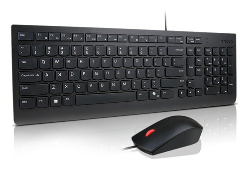 Lenovo 4X31R64434 toetsenbord Inclusief muis Thuis/Werk USB Frans, Duits, Zwitsers Zwart