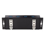 StarTech.com 4-Port Industrial USB 3.0 Hub, 5Gbps, Rugged USB Hub met ESD en Overspanningsbeveiliging, DIN/Wand/Bureau Monteerbare USB-A Hub, USB Expander met Vergrendelbare Poorten, Heavy Duty