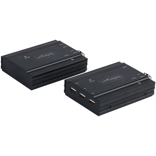 StarTech.com 4K HDMI KVM Extender over Glasvezel/FIber, HDMI Video & USB Remote KVM Switch/Console Extender tot 300m (MultiMode), 2x 10G MMF SFP+ modules, KVM Extension Kit (TX/RX)
