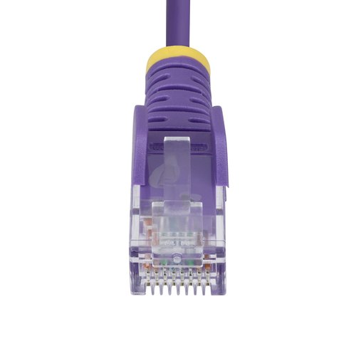 StarTech.com 1,5m Dunne CAT6 Ethernet Kabel, Paars, Snagless, 100W PoE, UTP, LSZH, 28AWG Pure Koperdraad, Slim RJ45 Netwerk Patchkabel met Trekontlasting, Fluke Getest