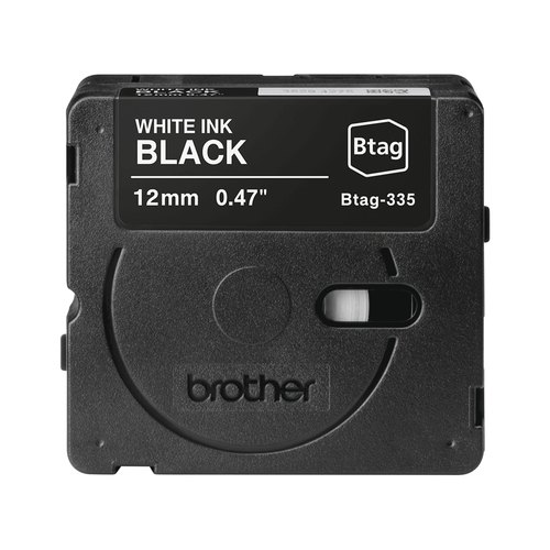 Brother BTAG-335 labelprinter-tape Wit op zwart