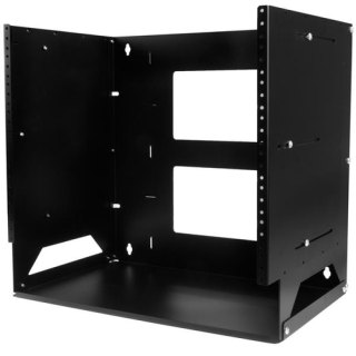StarTech.com 2 Post 8U Open Frame Wandmonteerbare Server rack met Ingebouwd Schap, Verstelbare Diepte, Netwerk rack voor Data/AV/Electronica/Computer Apparatuur, Compacte Server Rack, TAA Compliant