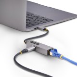 StarTech.com USB-C naar Ethernet Adapter, NIC, 100W PD Pass-Through, USB 3.0 Type-C 1Gbps Multi Speed Netwerk Adapter, Gigabit Ethernet, Thunderbolt Compatibel, Windows & Mac