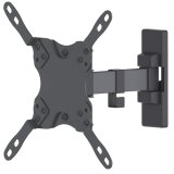 Manhattan Draaibare wandbeugel voor TV’s en monitoren (Kantelen & Zwenken, 2 zwenken), voor schermen 13"–27", VESA-compatibiliteit: van 75×75 tot 200×200 mm (controleer de afmetingen van de vier montagegaten aan de achterzijde), max 30 kg, zwart