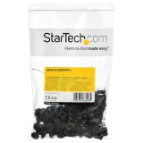 StarTech.com 50 Pack 10-32 Server Rack Kooimoeren en Schroeven met Sluitringen, Rackmount Hardware Kit voor Netwerk/IT Apparatuur, Zelfborgende Moeren & Bouten voor Vierkante Gaten, Zwart, TAA