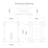 StarTech.com 4-Port Multi-Device USB-C Oplader, Totaal 240W, Single Port 140W EPR, PD 3.1, Poorten met Schroefvergrendeling, Opbouwmontage, Ideaal voor Vergaderzalen