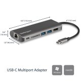 StarTech.com USB-C multiport adapter met SD kaartlezer - Power Delivery - 4K HDMI - GbE - 2 x USB 3.0 - USB-C hub - card reader - NIEUWE VERSIE BESCHIKBAAR DKT30CSDHPD3 (DKT30CSDHPD)