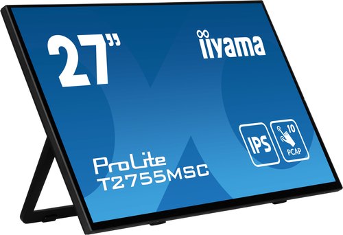 iiyama ProLite T2755MSC-B1 computer monitor 68,6 cm (27") 1920 x 1080 Pixels Full HD LED Touchscreen Tafelblad Zwart